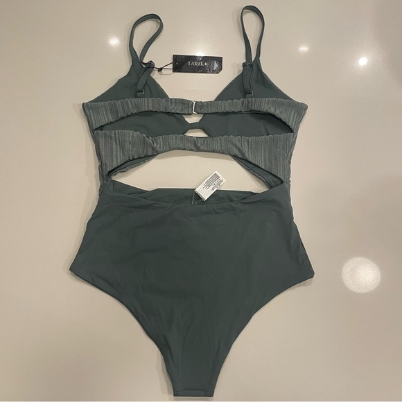 Anthropologie x Tavik Penelope One Piece Slinky Rib Meadow Green, size l - Picture 7 of 8